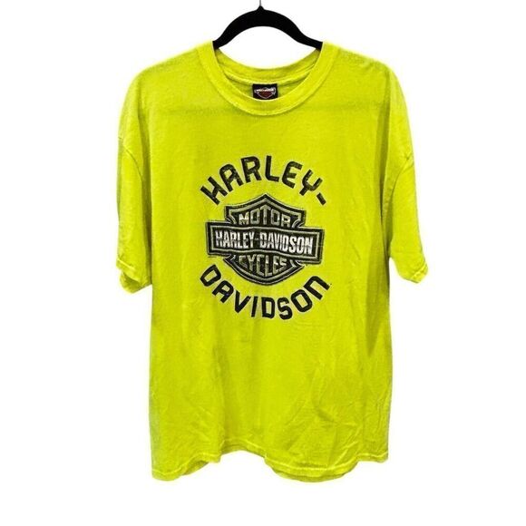 Harley-Davidson Other - Vintage Harley-Davidson Men's XL Neon Yellow Voodoo Graphic T-Shirt